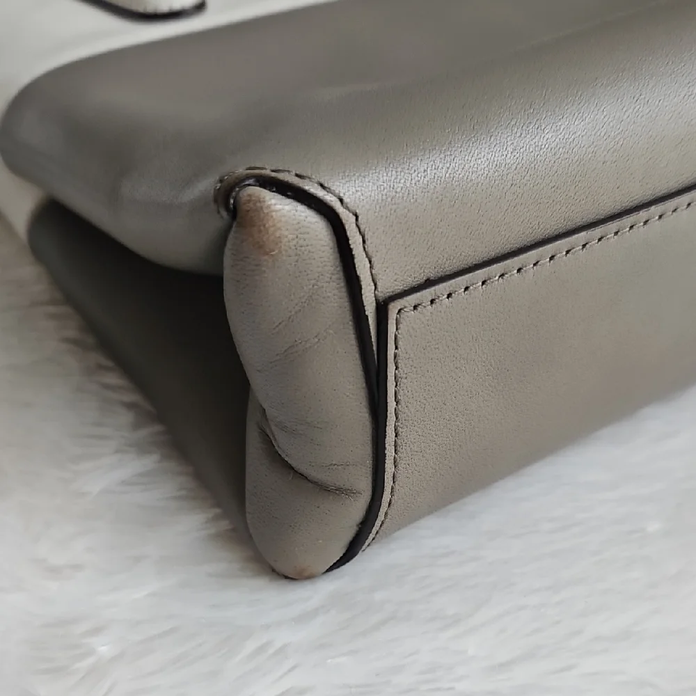 Coach Mini Borough Bag With Retro Colorblock Leather with Brown Handles